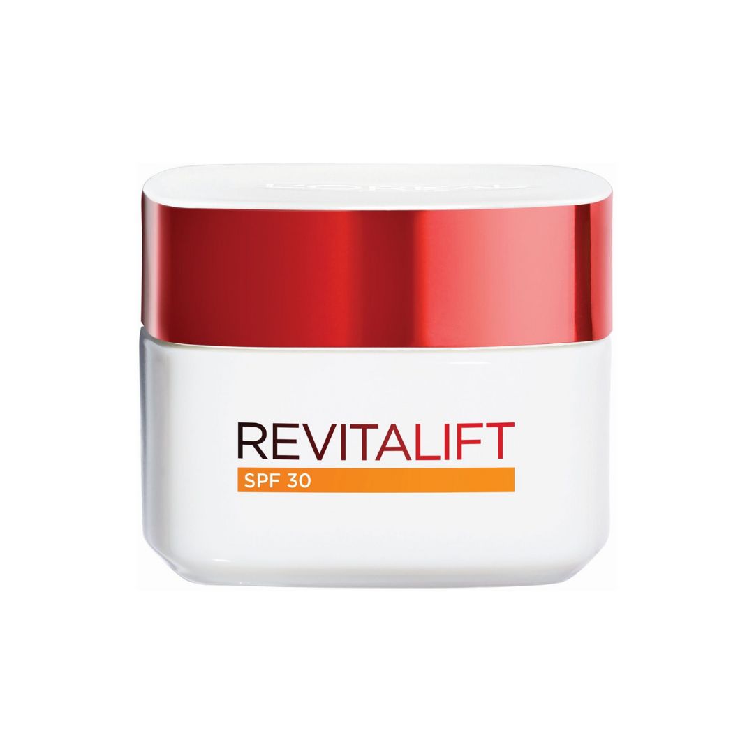 קרם יום לוריאל פריז Revitalift SPF 30 מועשר בפרו-רטינול A ו-Elasti-Flex למיצוק העור והפחתת קמטים