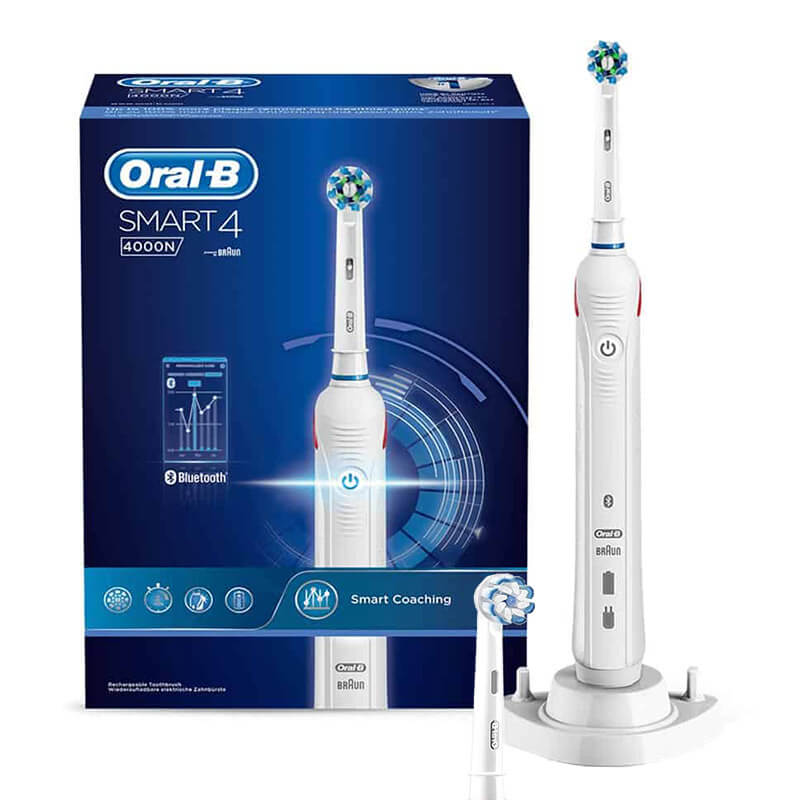 מברשת שיניים חשמלית אורל בי Oral-B 4000 - לניקוי יסודי וחניכיים בריאות
