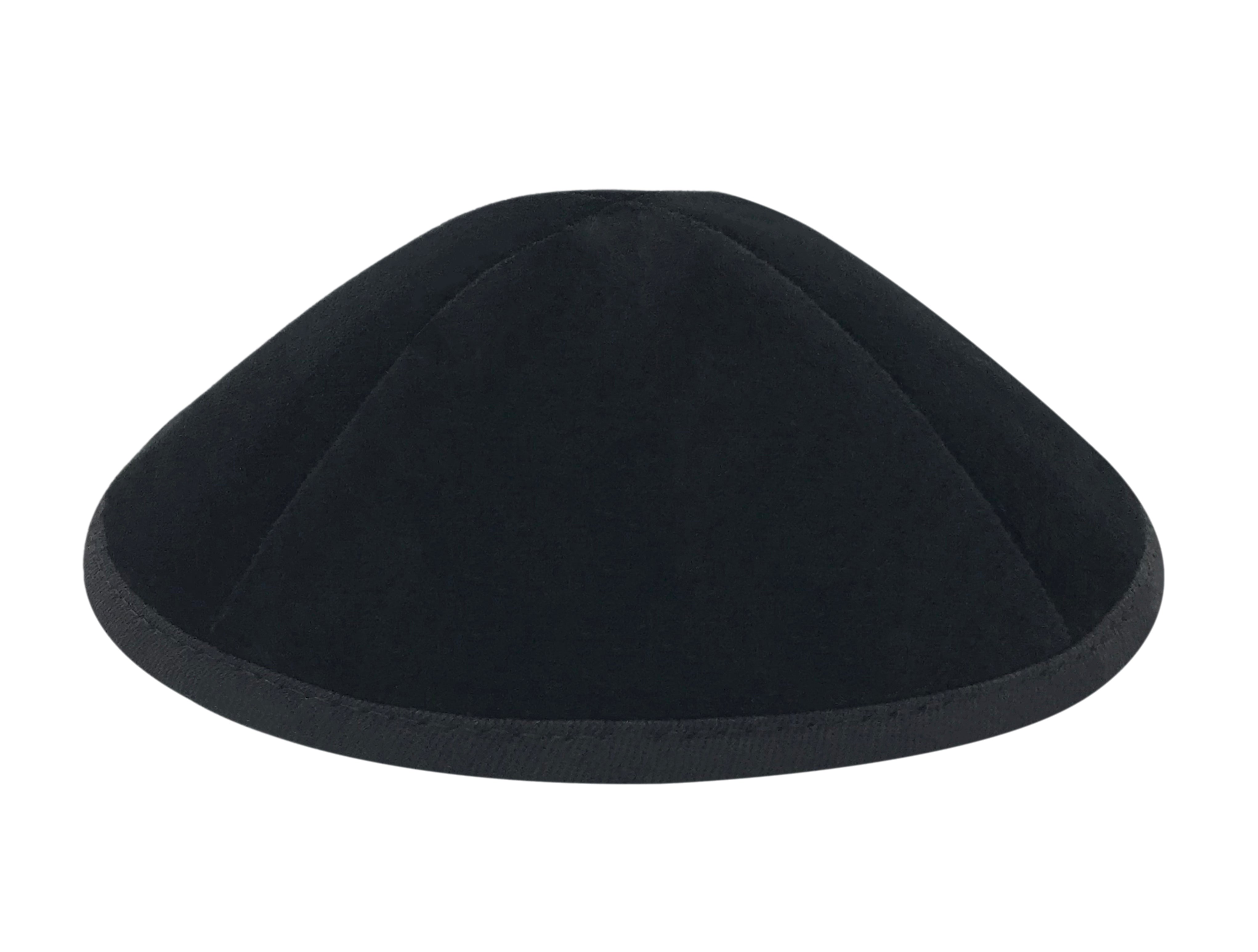 כיפה דגם קטיפה שחור.