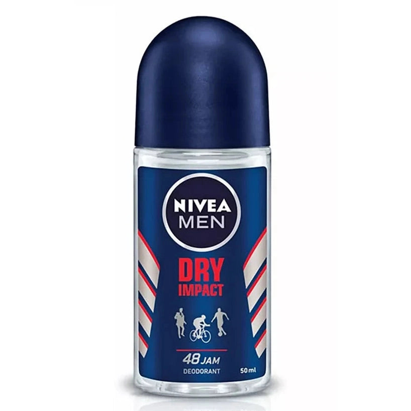 NIVEA | ניוואה - Men Dry Impact | דאודורנט רול-און לגבר להגנה עוצמתית ויובש מירבי