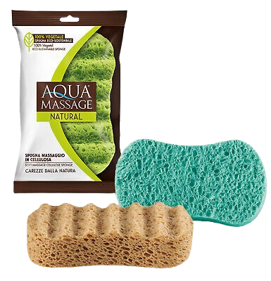 AQUA Massage ספוגי רחצה רכים וגמישים 2 יחידות
