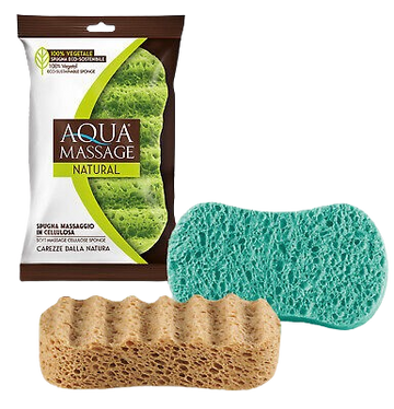 AQUA Massage ספוגי רחצה רכים וגמישים 2 יחידות