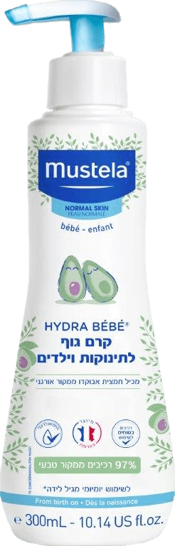 Mustela קרם גוף לתינוקות 300 מ"ל - לחות והגנה