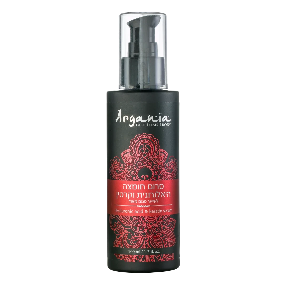Argania Hyaluronic Acid & Keratin Serum - סרום טיפולי לשיקום שיער פגום מאוד ולאחר החלקה (100 מ"ל)