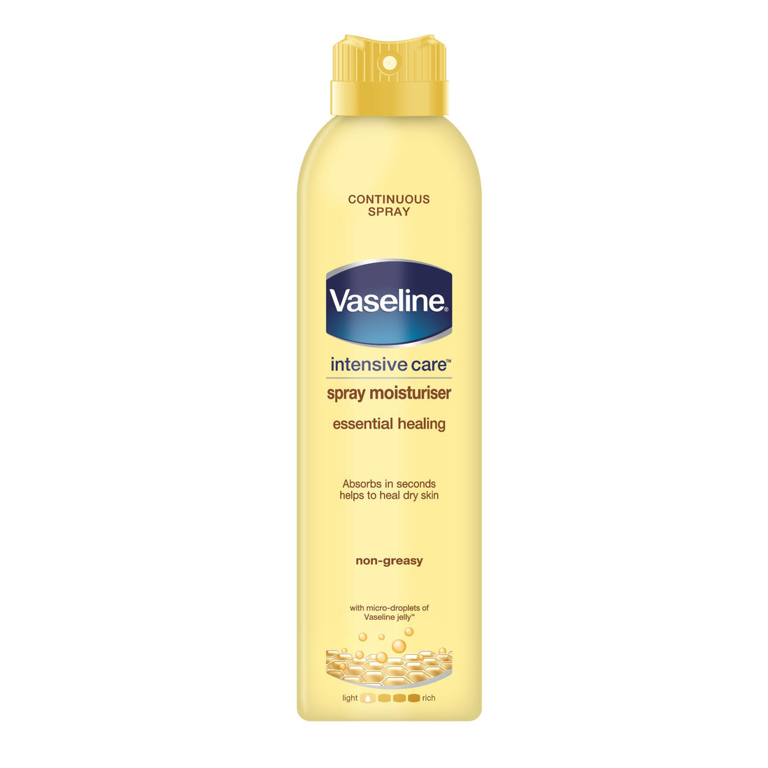 וזלין ספריי לחות לגוף Intensive Care Dry Skin Repair לשיקום עור יבש בספיגה מהירה ללא דביקות 190 מ"ל Vaseline Spray Moisturizer