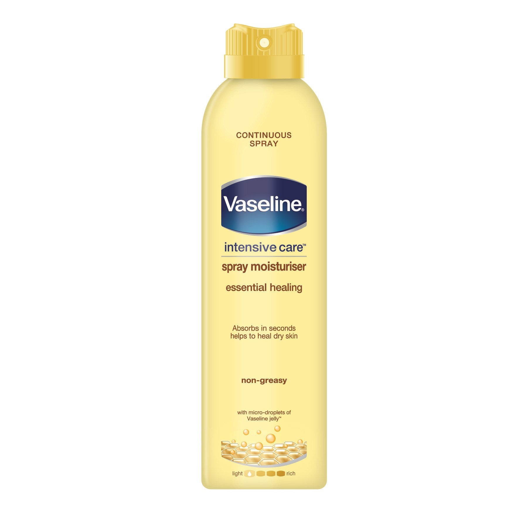וזלין ספריי לחות לגוף Intensive Care Dry Skin Repair לשיקום עור יבש בספיגה מהירה ללא דביקות 190 מ"ל Vaseline Spray Moisturizer