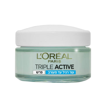 L'Oréal Paris Triple Active Fresh | קרם ג'ל במרקם קליל לעור רגיל עד מעורב להזנה, הגנה ולחות 24H
