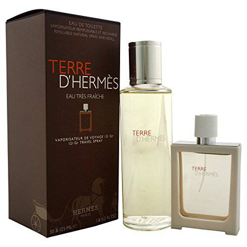Hermes Terre D'Hermes Fraiche Edt 30Ml + Refillable Spray 125Ml מארז הרמס לגבר