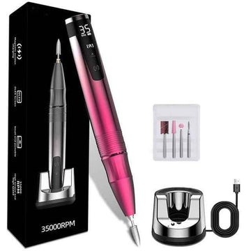 JMD-109 דגם 2022 מכונת שיוף ידנית mAh960 מסך לד + 4 ראשי שיוף  פדיקור מניקור לציפורניים.