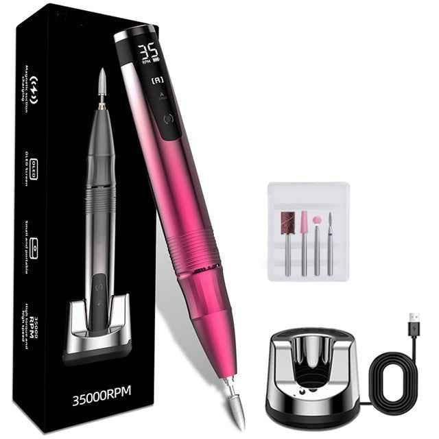 JMD-109 דגם 2022 מכונת שיוף ידנית mAh960 מסך לד + 4 ראשי שיוף  פדיקור מניקור לציפורניים.