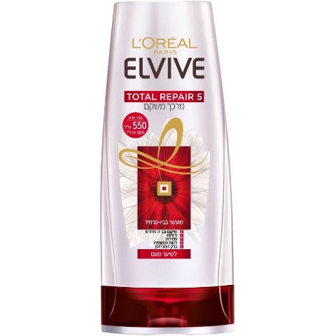 ‫אלביב - מרכך טוטאל ריפייר 5 משקם לשיער פגום | לוראל אלביב ELVIV LOREAL‬