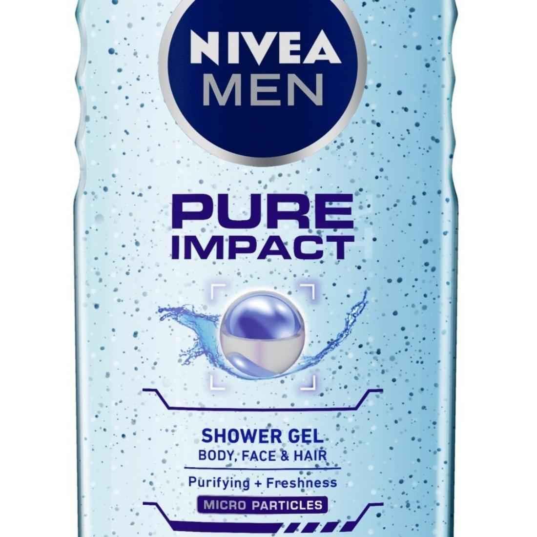 ג'ל רחצה לגבר פיור אימפקט ניוואה NIVEA 250מ"ל.