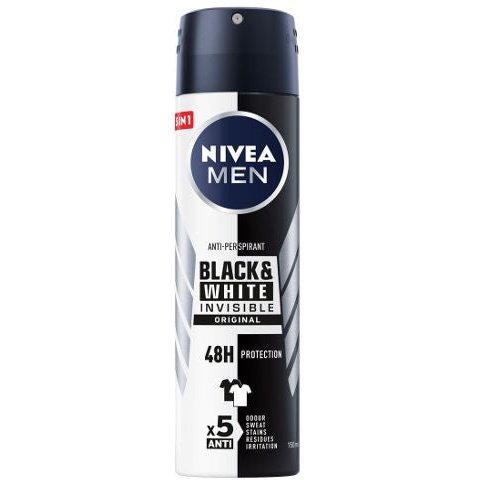 NIVEA - Deodorant spray black and white for men Cosmetics 200 ml