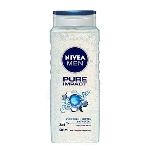 ניוואה מן גל רחצה פיור אימפקט 3 ב-1 NIVEA.