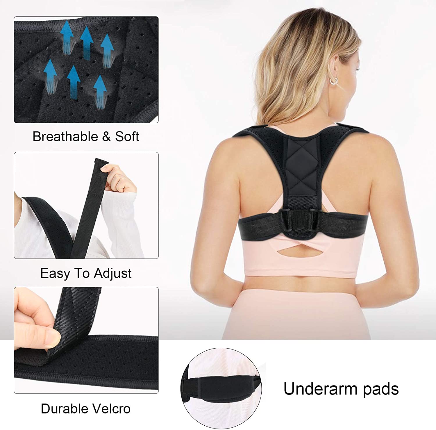 Belt to straighten the back and shoulders Posture correction straps