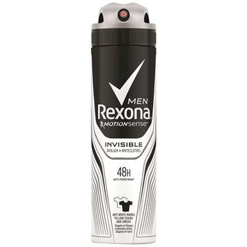 רקסונה אינביזיבל דאודורנט ספריי לגבר Rexona Invisible Black+White