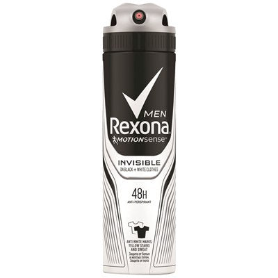 רקסונה אינביזיבל דאודורנט ספריי לגבר Rexona Invisible Black+White