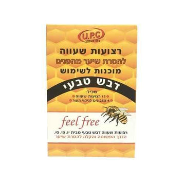 רצועות שעווה להסרת שיער מהפנים דבש UPC.