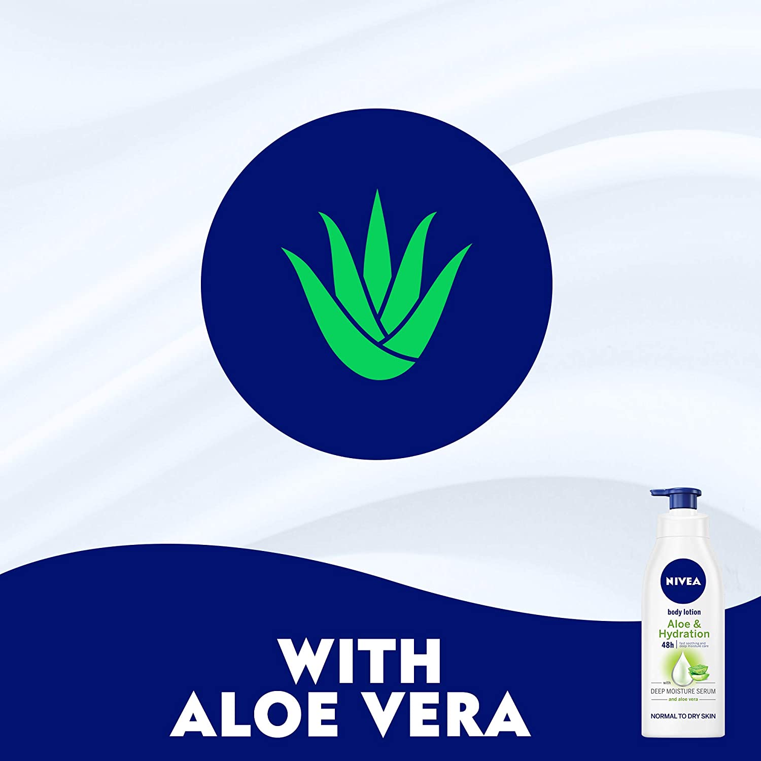 NIVEA body cream for dry skin, enriched with aloe vera 