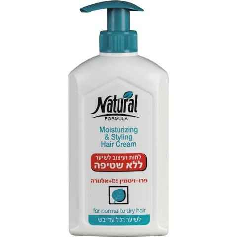 ‫נטורל פורמולה - לחות ועיצוב לשיער ללא שטיפה לשיער רגיל עד יבש | Natural Formula.