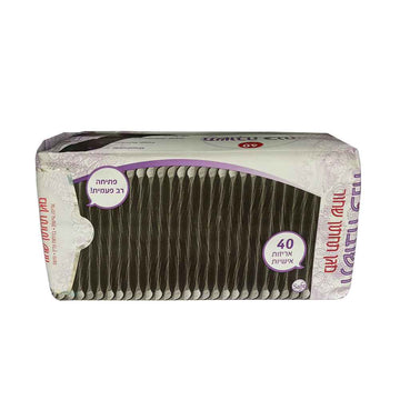 תשובה כנה מגן תחתון שחור 40 אריזות אישיות.