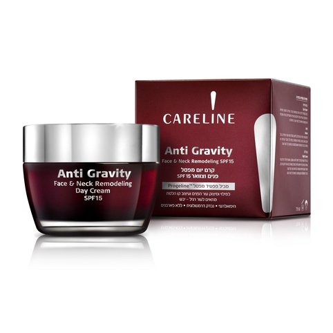Anti Gravity - care series for filling and firming the facial skin and shaping the jaw line / Anti Gravity face and neck sculpting day cream SPF15 Careline