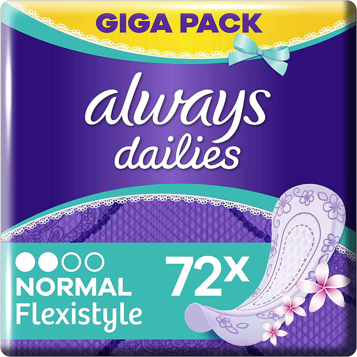 אולוויז מגן תחתון לתחתוני חוטיני וטנגה 72 יח ALWAYS