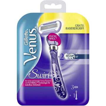 סכין גילוח לאישה ונוס 3 להבים מארז ידית + 3 סכינים Gillette Venus.