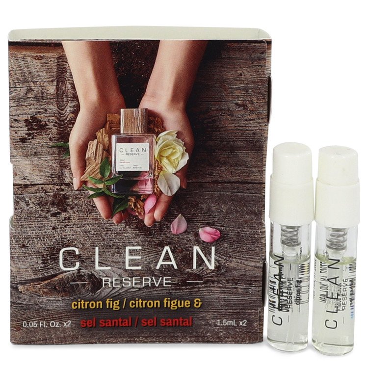 לְנַקוֹת Clean Reserve Citron Fig Vial Set Includes Citron Fig and Sel Santal By Clean [ייבוא מקביל]
