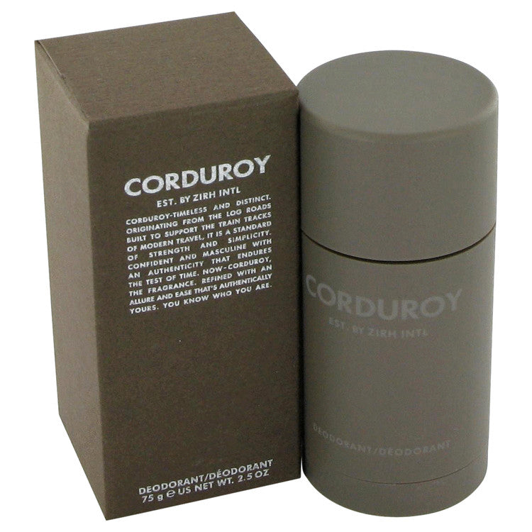 ציר הבינלאומי Corduroy Deodorant Stick (Alcohol-Free) By Zirh International [ייבוא מקביל]