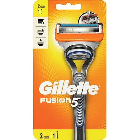 Gillette Fusion 5 blades reusable razor handle + 2 knives