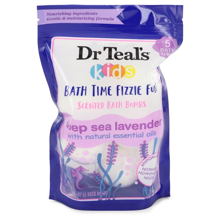 של ד"ר טיאל Dr Teal's Ultra Moisturizing Bath Bombs Five (5) 1.6 oz Kids Bath Time Fizzie Fun Scented Bath Bombs Deep Sea Lavender with Natural Essential Oils (Unisex) By Dr Teal's [ייבוא מקביל]