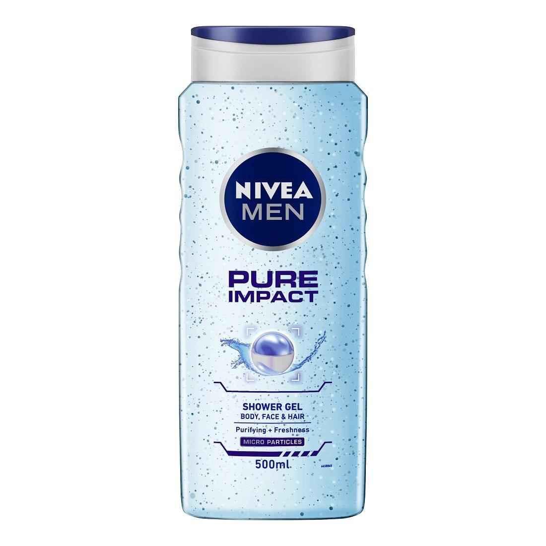ג'ל רחצה לגבר פיור אימפקט ניוואה NIVEA 250מ"ל.