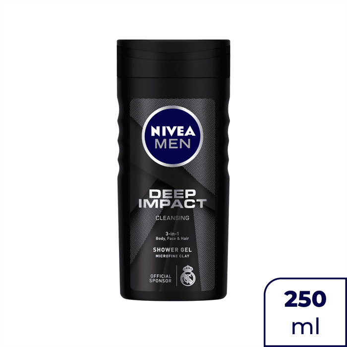 Deep Impact דיפ אימפקט ניואה ג'ל רחצה לגבר NIVEA 250מ"ל.