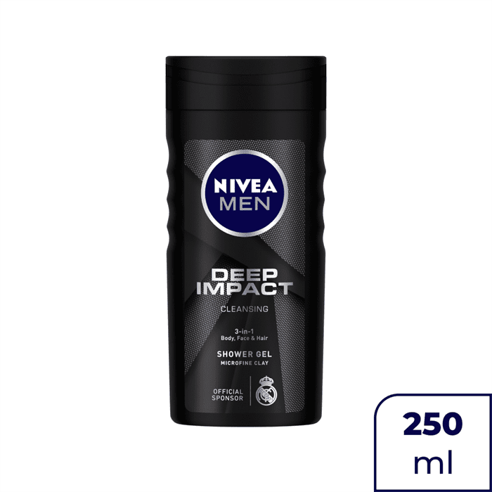 Deep Impact דיפ אימפקט ניואה ג'ל רחצה לגבר NIVEA 250מ"ל