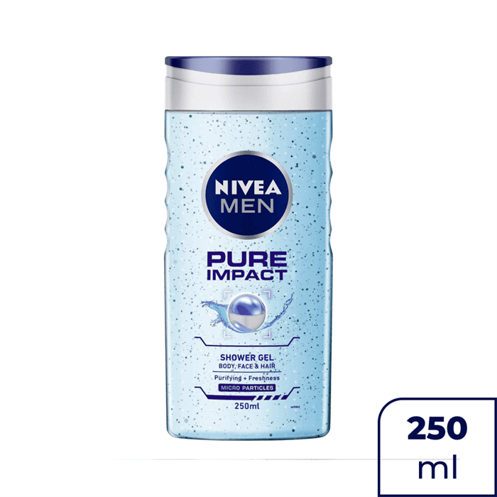 ג'ל רחצה לגבר פיור אימפקט ניוואה NIVEA 250מ"ל