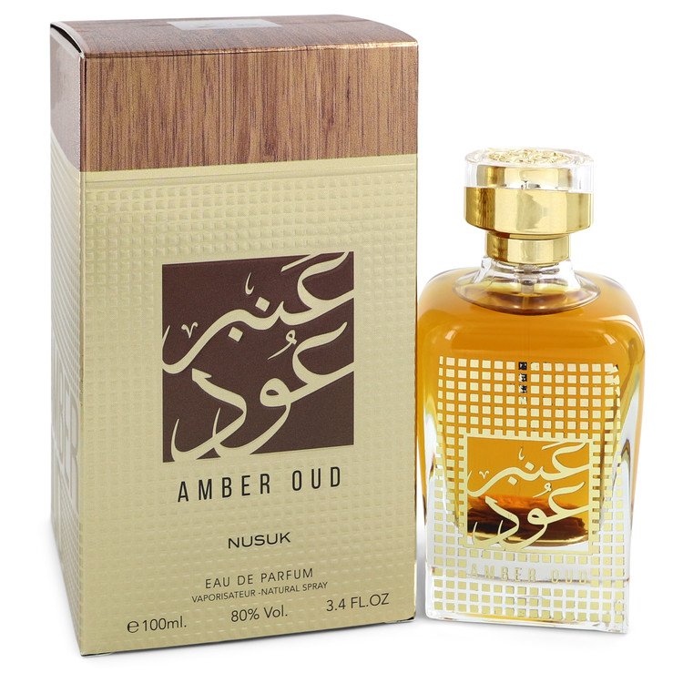 נוסוק Nusuk Amber Oud Eau De Parfum Spray By Nusuk [ייבוא מקביל]