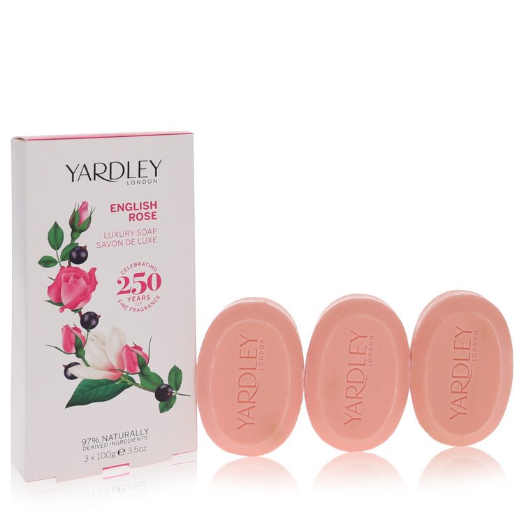 יארדלי לונדון English Rose Yardley 3 x 3.5 oz  Luxury Soap By Yardley London [ייבוא מקביל]