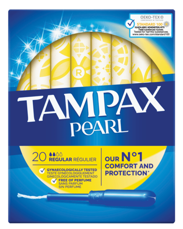 Tampax Pearl Regular / טמפונים טמפקס פרל רגולר עם מוליך - 20 יחידות.