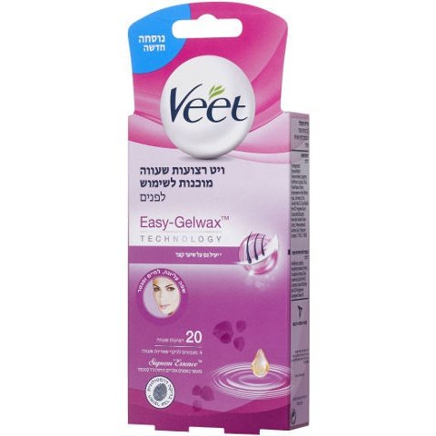 Ready-to-use VEET facial hair removal wax strips