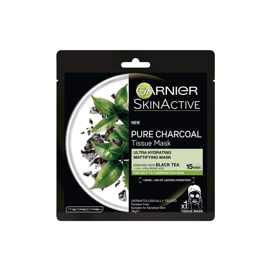 מסכת פנים חד פעמית לטיהור עור, לחות ומראה מאט 28 מ"ל