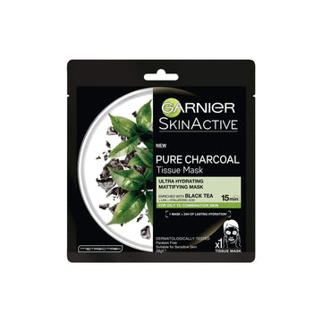 מסכת פנים חד פעמית לטיהור עור, לחות ומראה מאט 28 מ"ל | Garnier.