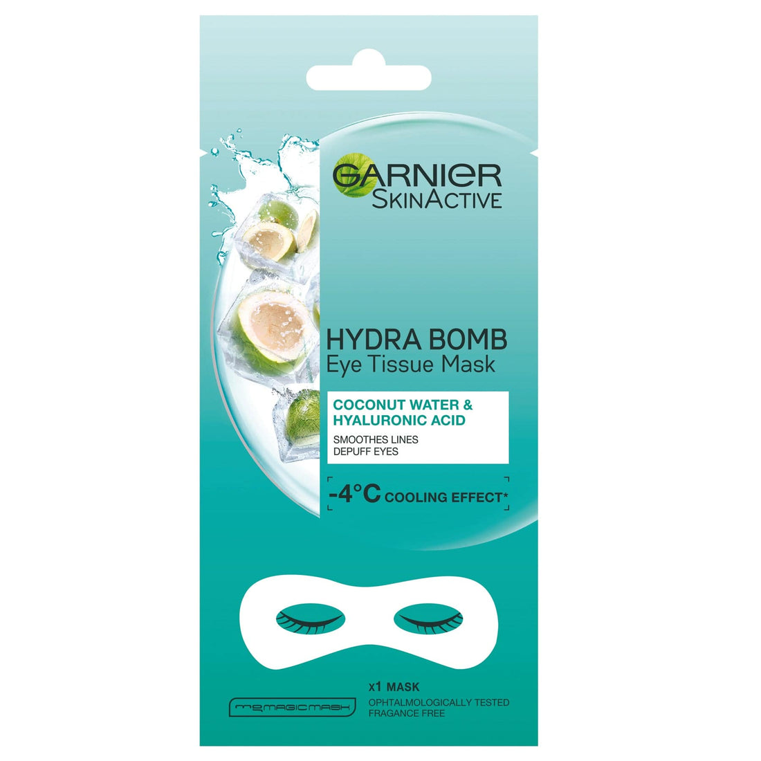 מסכת עיניים גרנייה סקין אקטיב עם מי קוקוס וחומצה היאלורונית