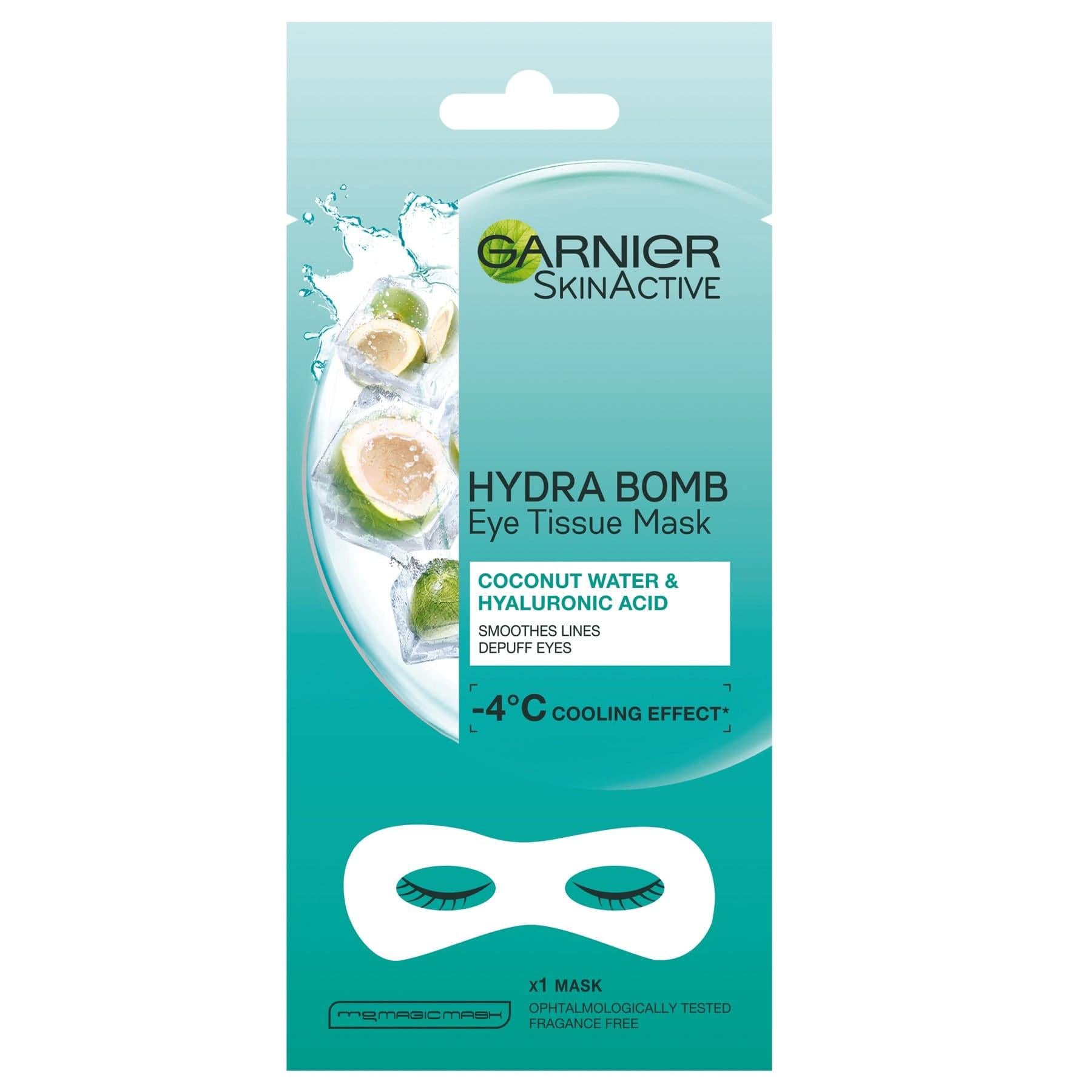 מסכת עיניים גרנייה סקין אקטיב עם מי קוקוס וחומצה היאלורונית | Garnier.