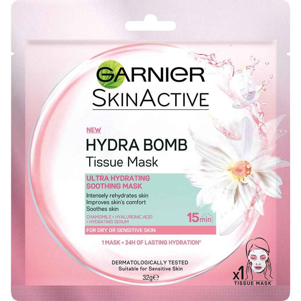 גרנייה  GARNIER Garnier Tissue Mask Chamomille Pink.