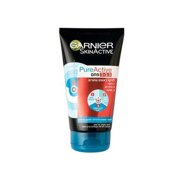 גרנייה  GARNIER Pure Active 3 in 1- פיור אקטיב 3 ב 1 לניקוי ראשים שחורים
