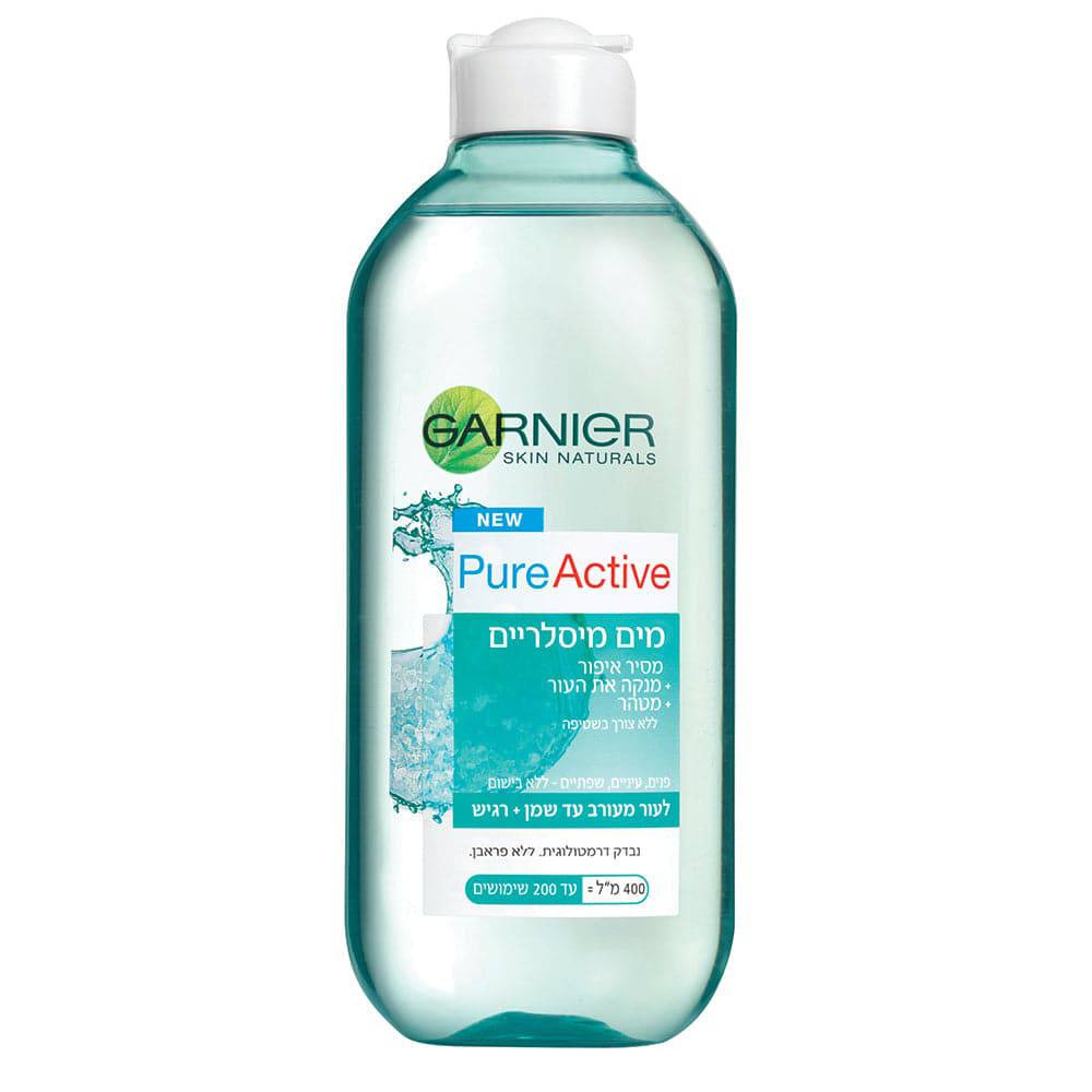 גרנייה מים מיסלר לניקוי עור מעורב עד שמן 400 מ"ל