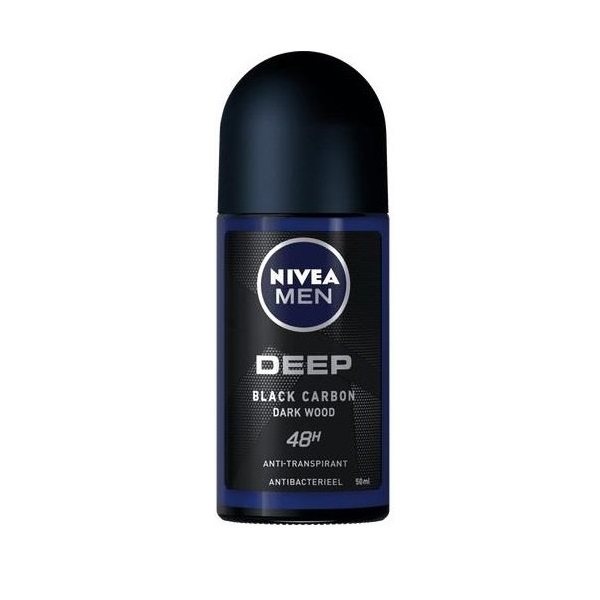 דאודורנט רול און Deep Black Carbon אנטי פרספירנט לגבר NIVEA 50מ"ל