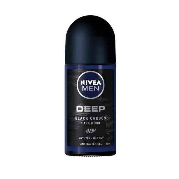 דאודורנט רול און Deep Black Carbon אנטי פרספירנט לגבר NIVEA 50מ"ל.